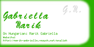 gabriella marik business card